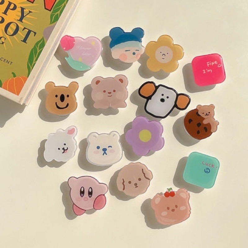 POPSOCKET MOTIF LUCU / CASING PHONE HOLDER KEKINIAN / GRIPTOK PHONE HOLDER / CARTOON ACYLIC PHONE GRIP SOCKET / PHONE STAND / POPGRIP/