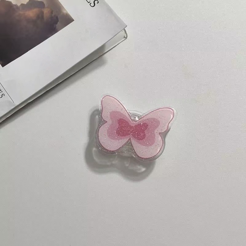 Stand Holder hp Transparan Kupu-kupu Warna Permen Phone Holeder