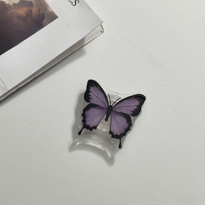 Stand Holder hp Transparan Kupu-kupu Warna Permen Phone Holeder