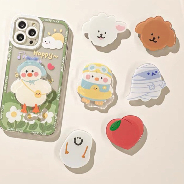 POPSOCKET MOTIF LUCU / CASING PHONE HOLDER KEKINIAN / GRIPTOK PHONE HOLDER / CARTOON ACYLIC PHONE GRIP SOCKET / PHONE STAND / POPGRIP/