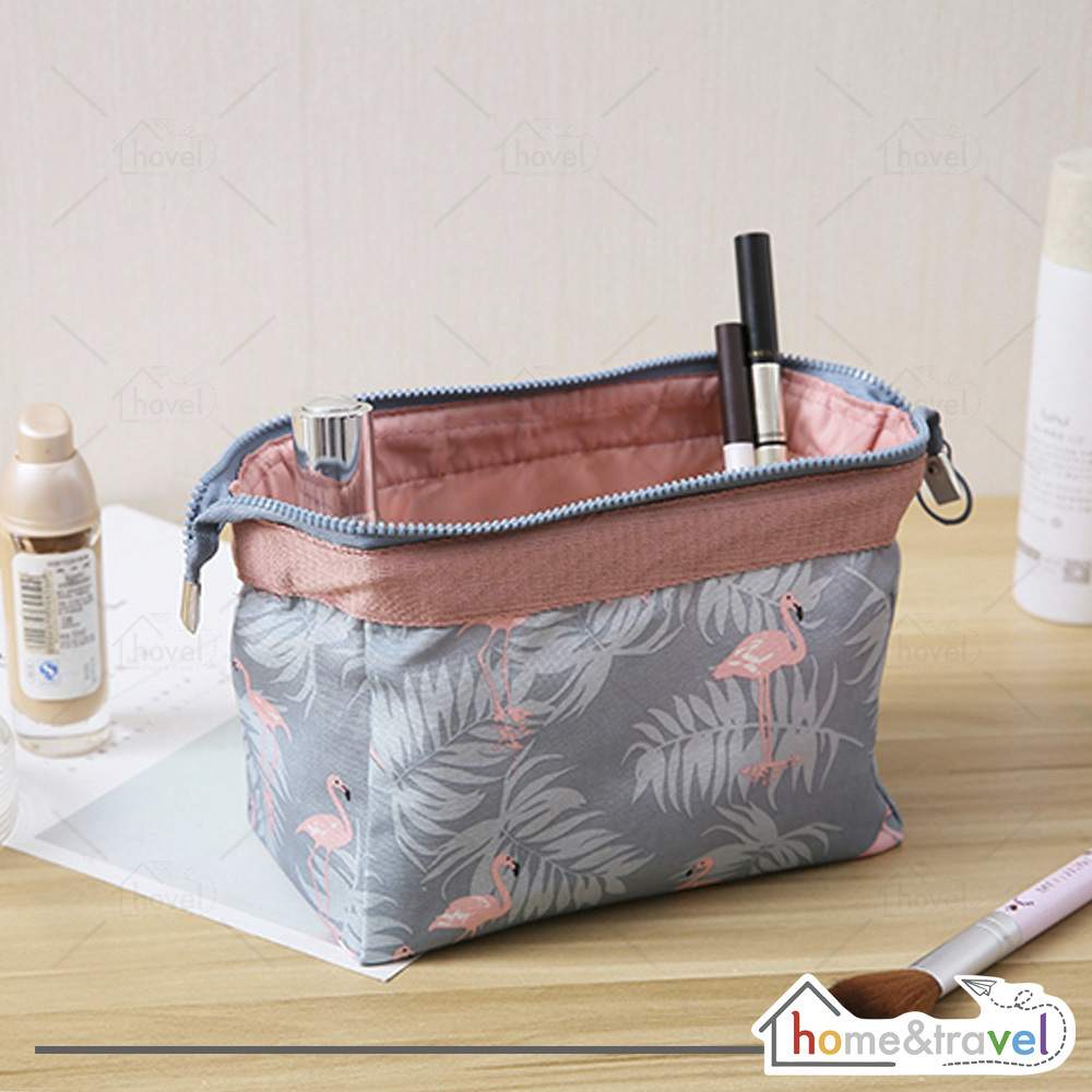 Charming Elegant Water Resistant Cosmetic Cube Pouch Tas Kosmetik Make Up Beauty Bag Multifungsi