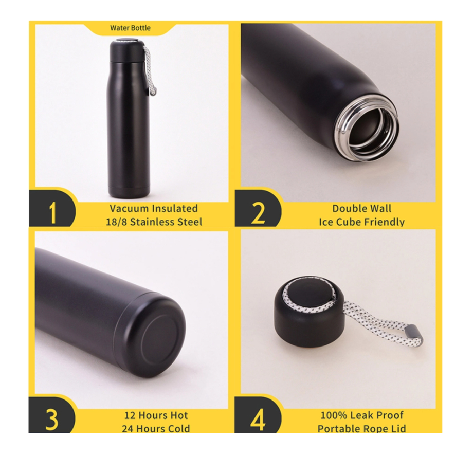 Botol minum termos tumblr outdoor sport stainless simpan panas dan dingin high quality