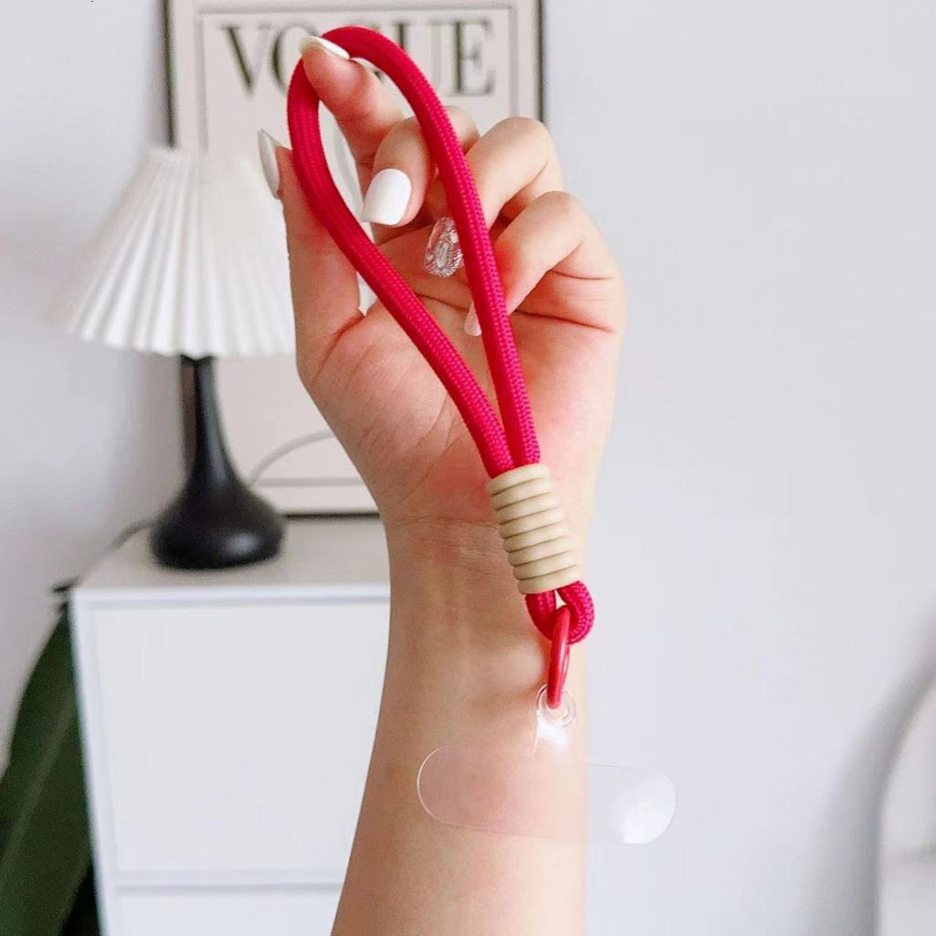 Tali Gantungan Gelang HP Mobile Phone Lanyard Handphone Tangan Pendek Macaron Lanyard Strap Kunci Bahan Silikon Phone Straps & Keychains