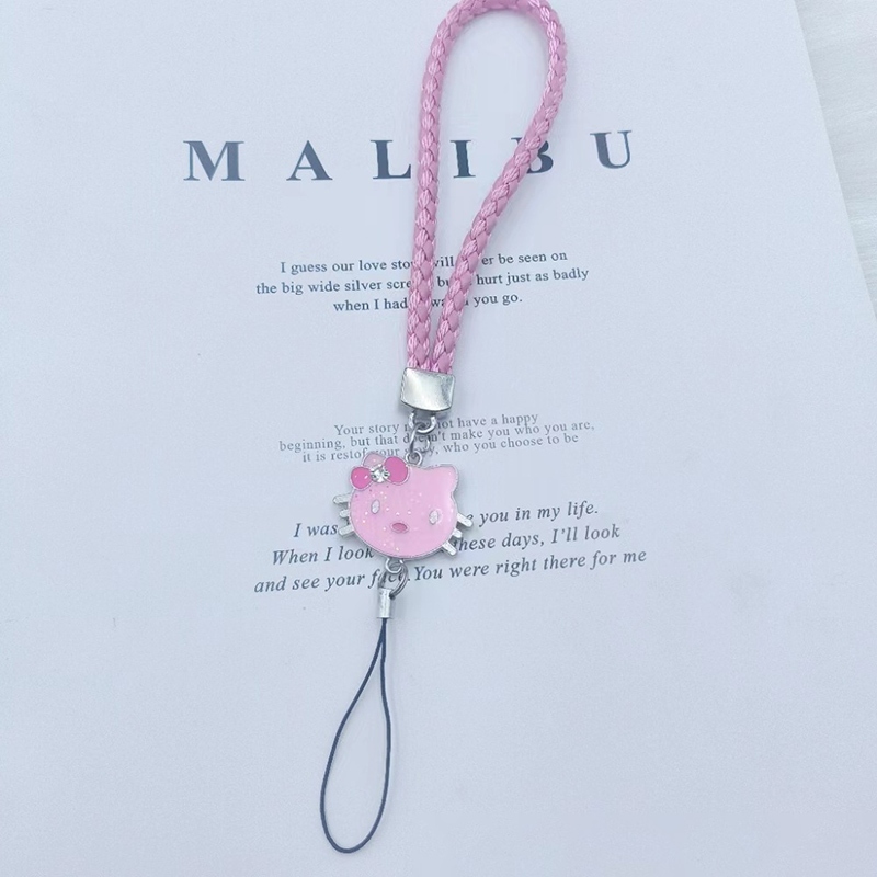 Gantungan HP Aesthetic Motif Bunga Silikon Anti Hilang Casing Telepon Liontin Tali Lanyard HP Lucu Segar Warna Silicone Flower -DF