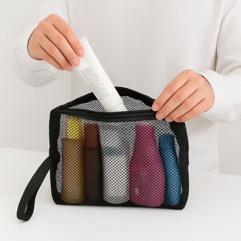 POUCH JARING TRANSPARAN STORAGE PENYIMPANAN MULTIFUNGSI