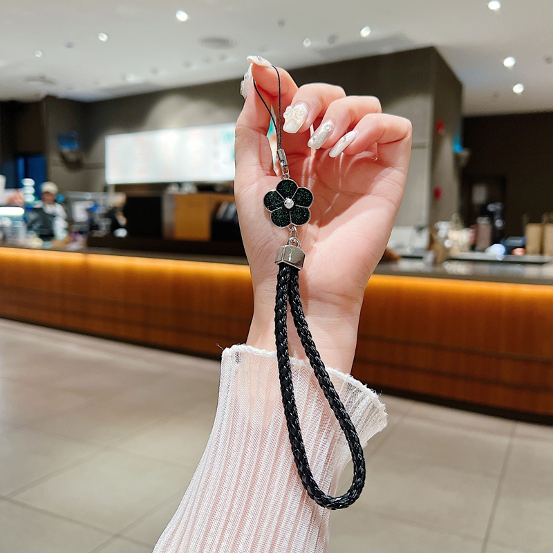 Gantungan HP Aesthetic Motif Bunga Silikon Anti Hilang Casing Telepon Liontin Tali Lanyard HP Lucu Segar Warna Silicone Flower -DF