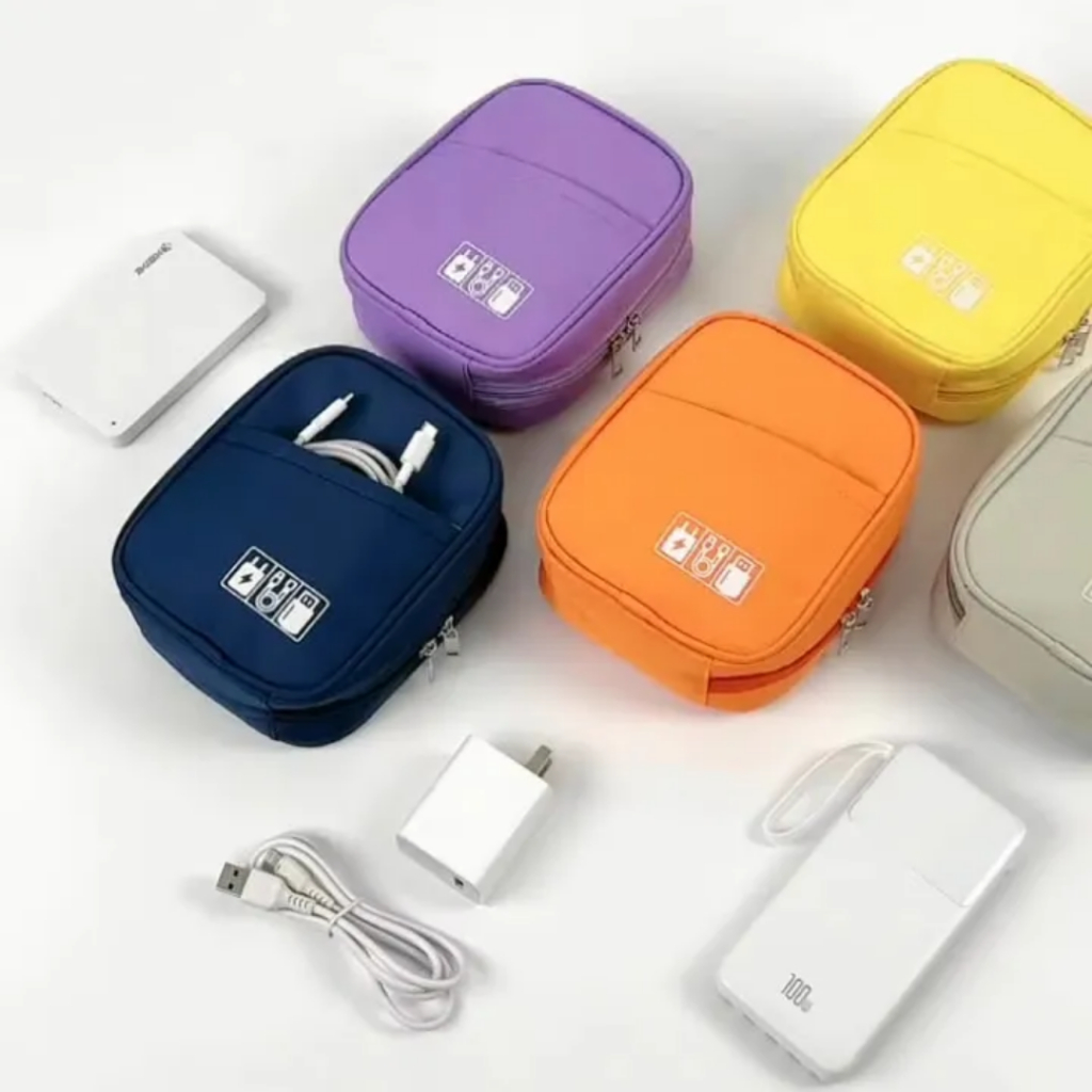 Pouch Travel Serbaguna Multifungsi – Tas Kosmetik & Organizer Powerbank Unisex Waterproof