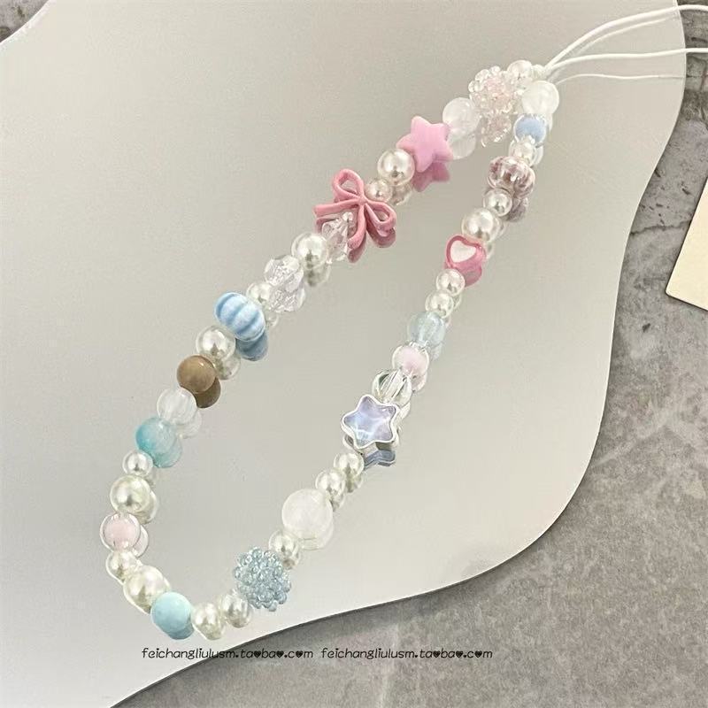 Key Strap Lanyard HP Beruang Cinta Estetik Gantungan Hp Aesthetic Korea Kupu-kupu