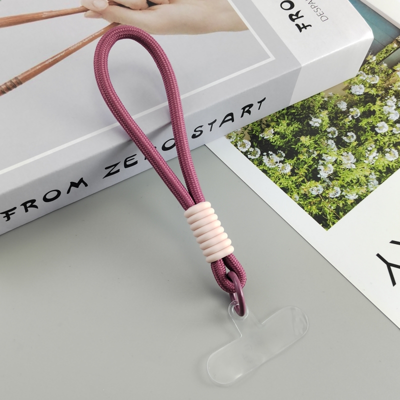 Tali Gantungan Gelang HP Mobile Phone Lanyard Handphone Tangan Pendek Macaron Lanyard Strap Kunci Bahan Silikon Phone Straps & Keychains