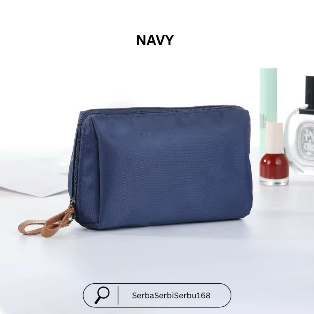 Charming Cosmetic cube Bag Tas Pouch Make Up Mini | Tas Kosmetik Waterproof Anti Air Bahan Nylon Resleting Kulit | Travel Kit Tas Travel | Bag Organizer Tas Kosmetik Motif Polos Kekinian Murah | Tas Travel Kosmetik Lipstik Mini Anti Air Cantik Serbaguna