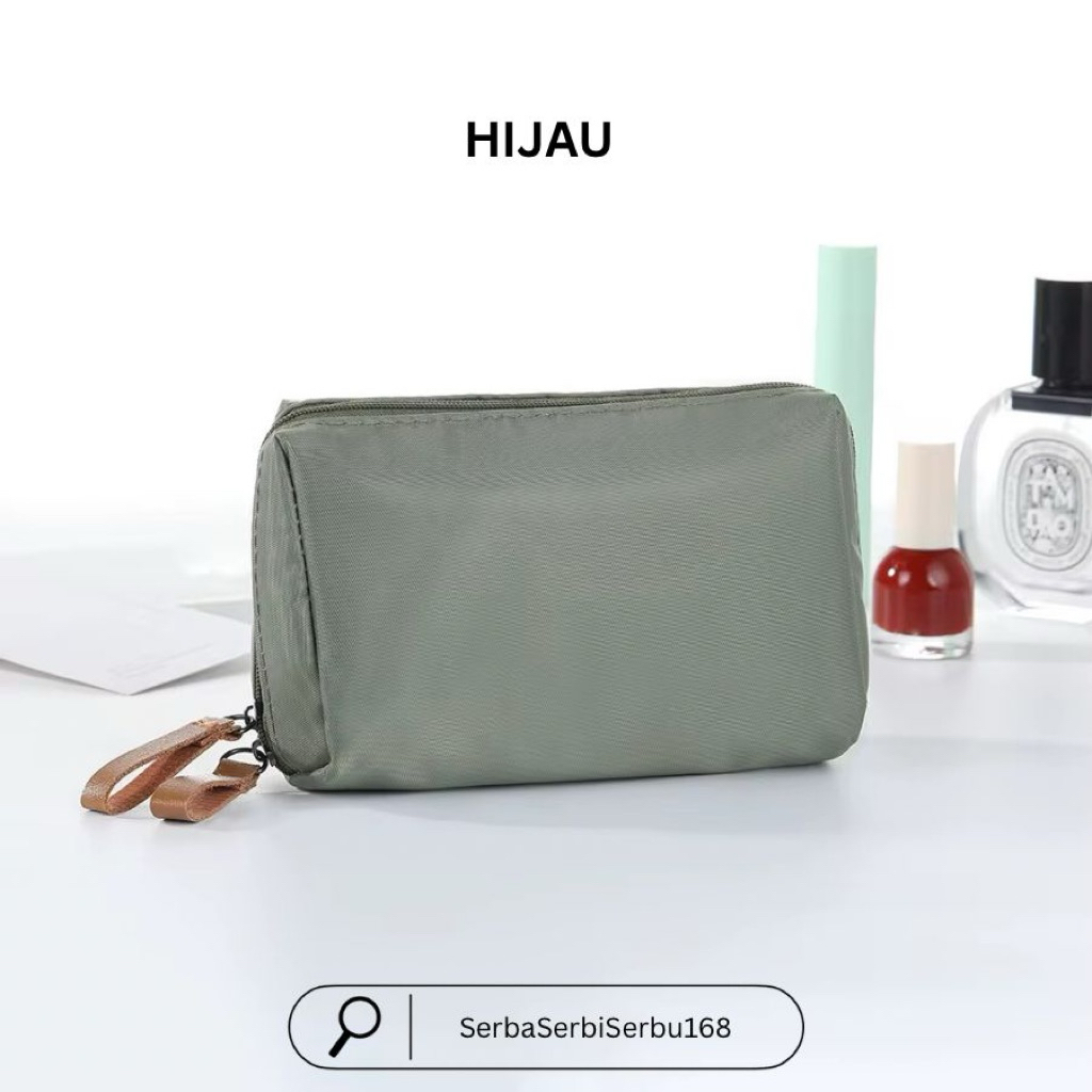 Charming Cosmetic cube Bag Tas Pouch Make Up Mini | Tas Kosmetik Waterproof Anti Air Bahan Nylon Resleting Kulit | Travel Kit Tas Travel | Bag Organizer Tas Kosmetik Motif Polos Kekinian Murah | Tas Travel Kosmetik Lipstik Mini Anti Air Cantik Serbaguna