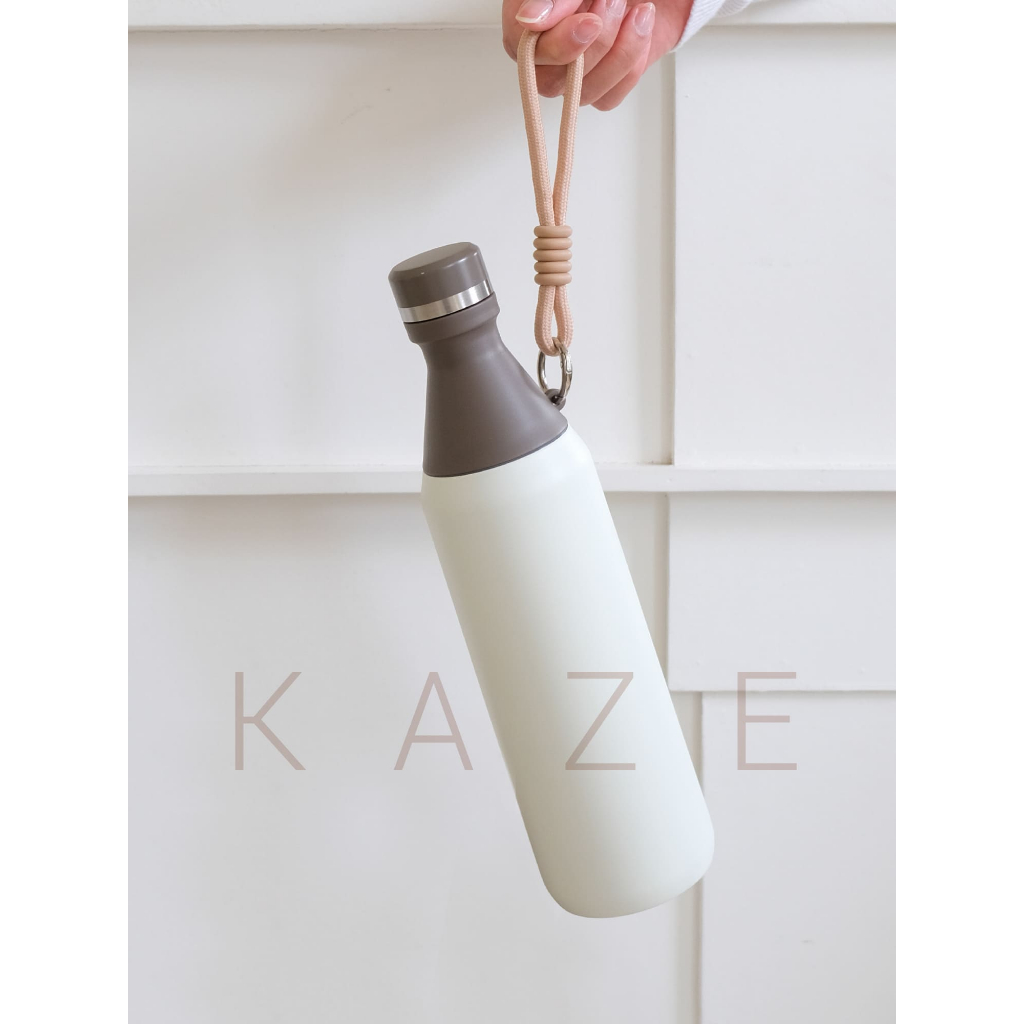 MIZZU BOTTLE - Kaze Botol Minum 500ml Strap Handle - Tumbler Kopi Stainless Tahan Panas Dingin