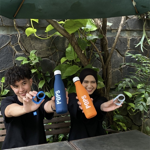 POPSUITE POPS Tumbler Blue | Botol Tempat Minum | Tumbler | Travel Tumbler Stainless | 500ml