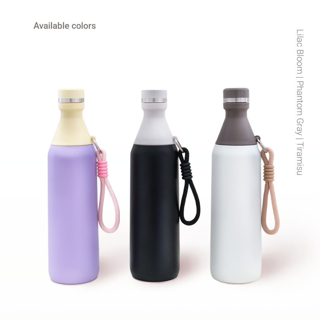 MIZZU BOTTLE - Kaze Botol Minum 500ml Strap Handle - Tumbler Kopi Stainless Tahan Panas Dingin