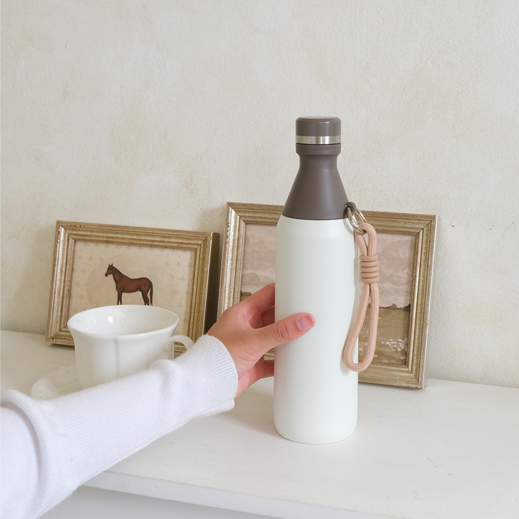 MIZZU BOTTLE - Kaze Botol Minum 500ml Strap Handle - Tumbler Kopi Stainless Tahan Panas Dingin