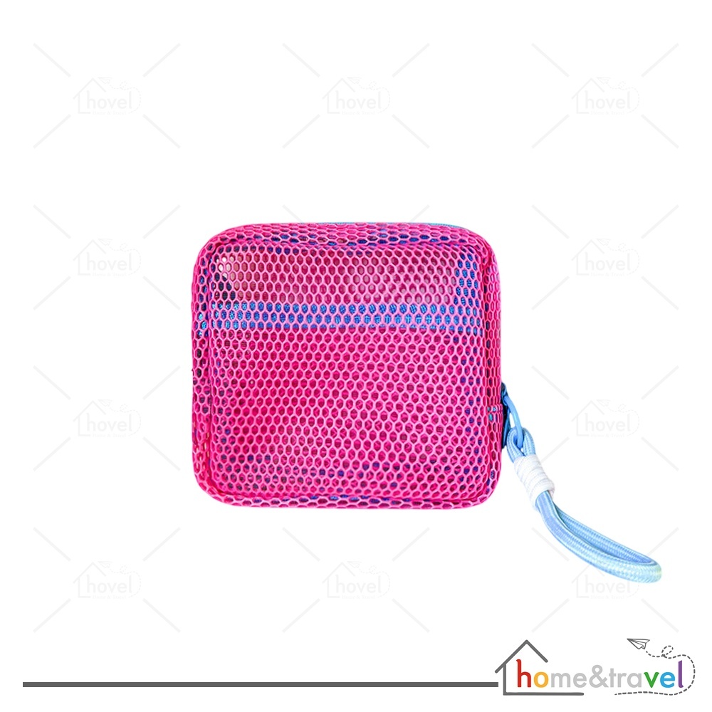 HOVELSHOP Pouch Jaring Kosmetik Tas Mini Penyimpanan Makeup Aksesoris Fashion Wanita Charm Bag Korean