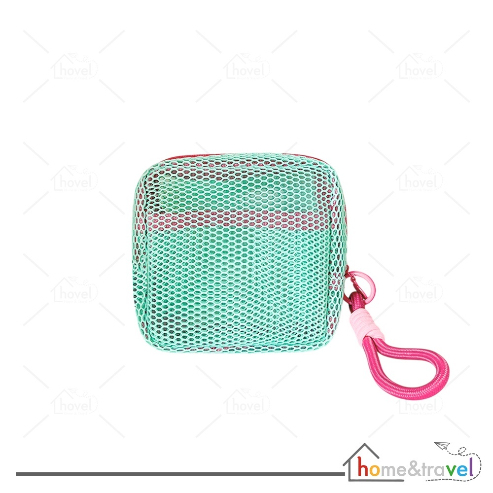 HOVELSHOP Pouch Jaring Kosmetik Tas Mini Penyimpanan Makeup Aksesoris Fashion Wanita Charm Bag Korean