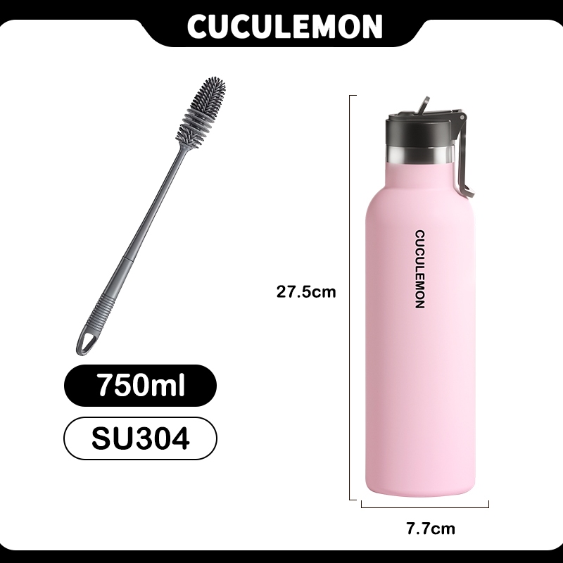 CucuLemon Termos Stainless Steel Tumbler Tahan Panas Dingin Botol Minum 1 Liter Sport Air Bottles
