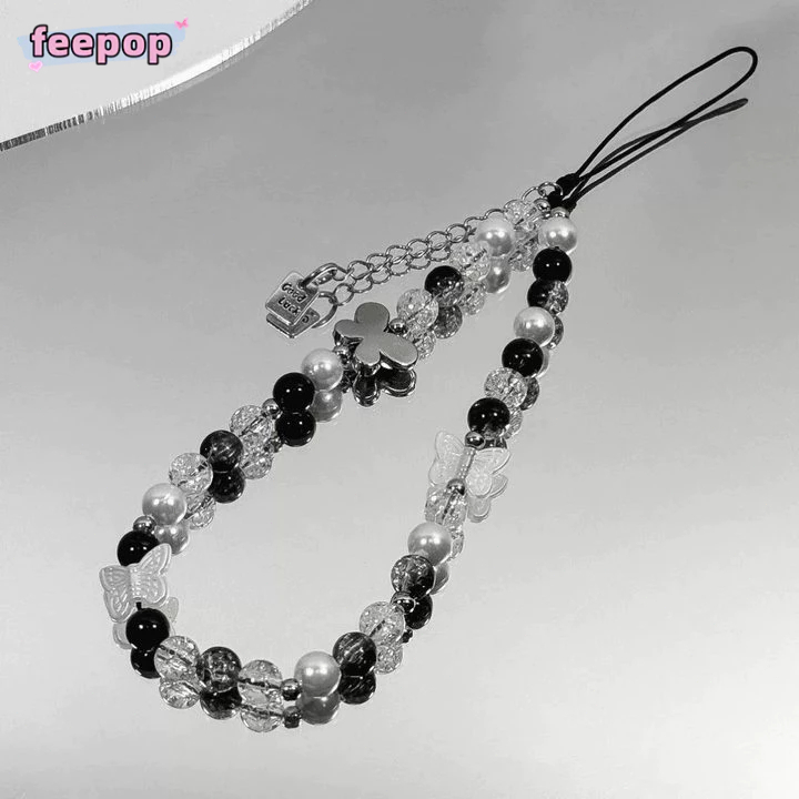 Key Strap Lanyard HP Beruang Cinta Estetik Gantungan Hp Aesthetic Korea Kupu-kupu