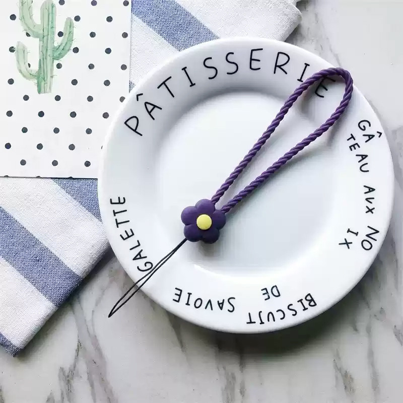 Gantungan HP Aesthetic Motif Bunga Silikon Anti Hilang Casing Telepon Liontin Tali Lanyard HP Lucu Segar Warna Silicone Flower -DF