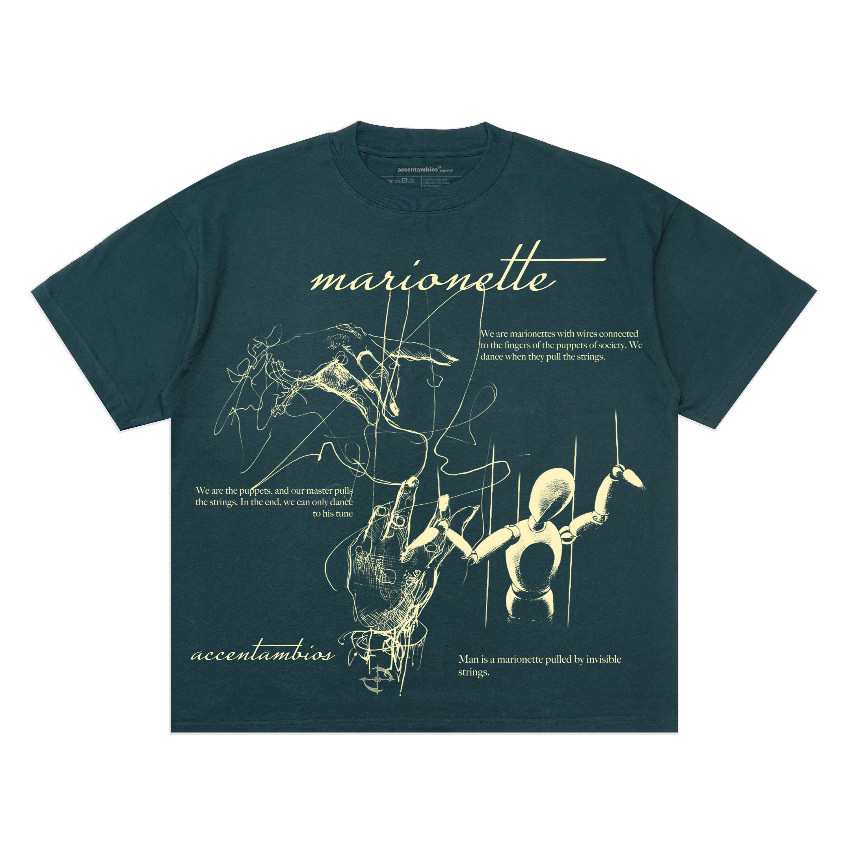 AccentAmbios Kaos Boxy Oversized Marionette Pria dan Wanita - Cotton Combed 20s