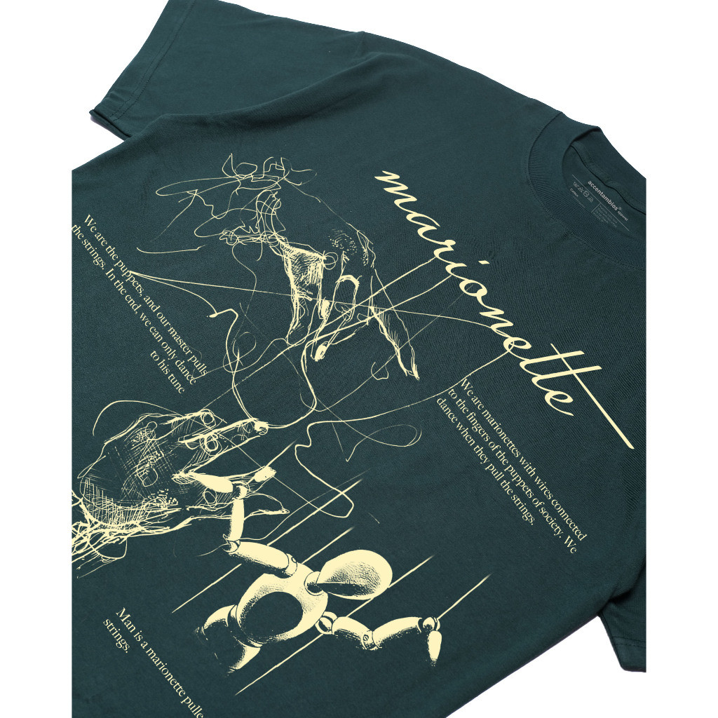 AccentAmbios Kaos Boxy Oversized Marionette Pria dan Wanita - Cotton Combed 20s