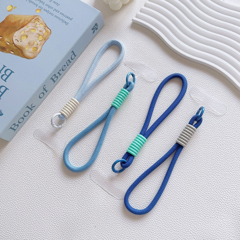 Tali Gantungan Gelang HP Mobile Phone Lanyard Handphone Tangan Pendek Macaron Lanyard Strap Kunci Bahan Silikon Phone Straps & Keychains