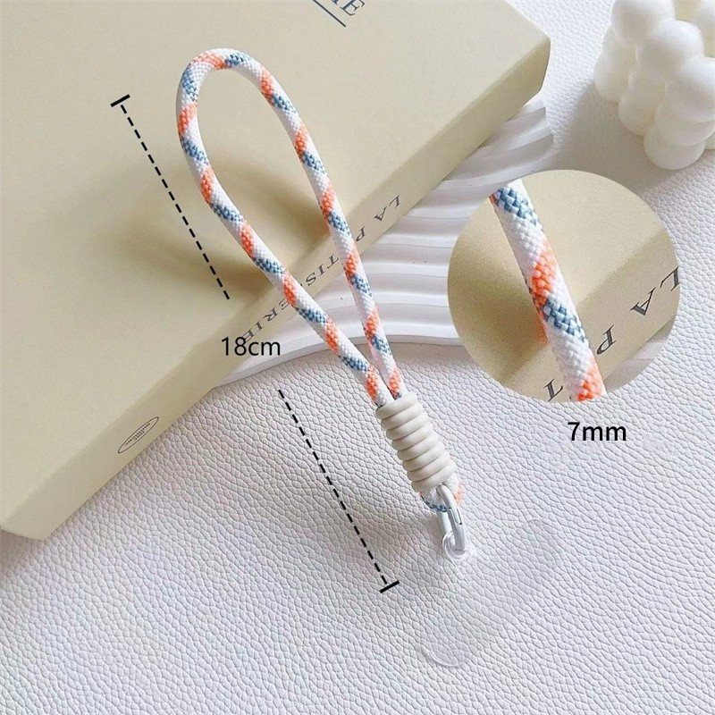 Tali Gantungan Gelang HP Mobile Phone Lanyard Handphone Tangan Pendek Macaron Lanyard Strap Kunci Bahan Silikon Phone Straps & Keychains