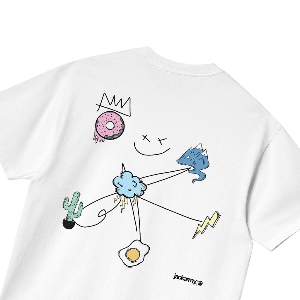 Bosgo Korean Style T-shirt Baju Oversize Pria Putih Distro Lengan Pendek Kaos Pria Wanita Combed 24s c0535