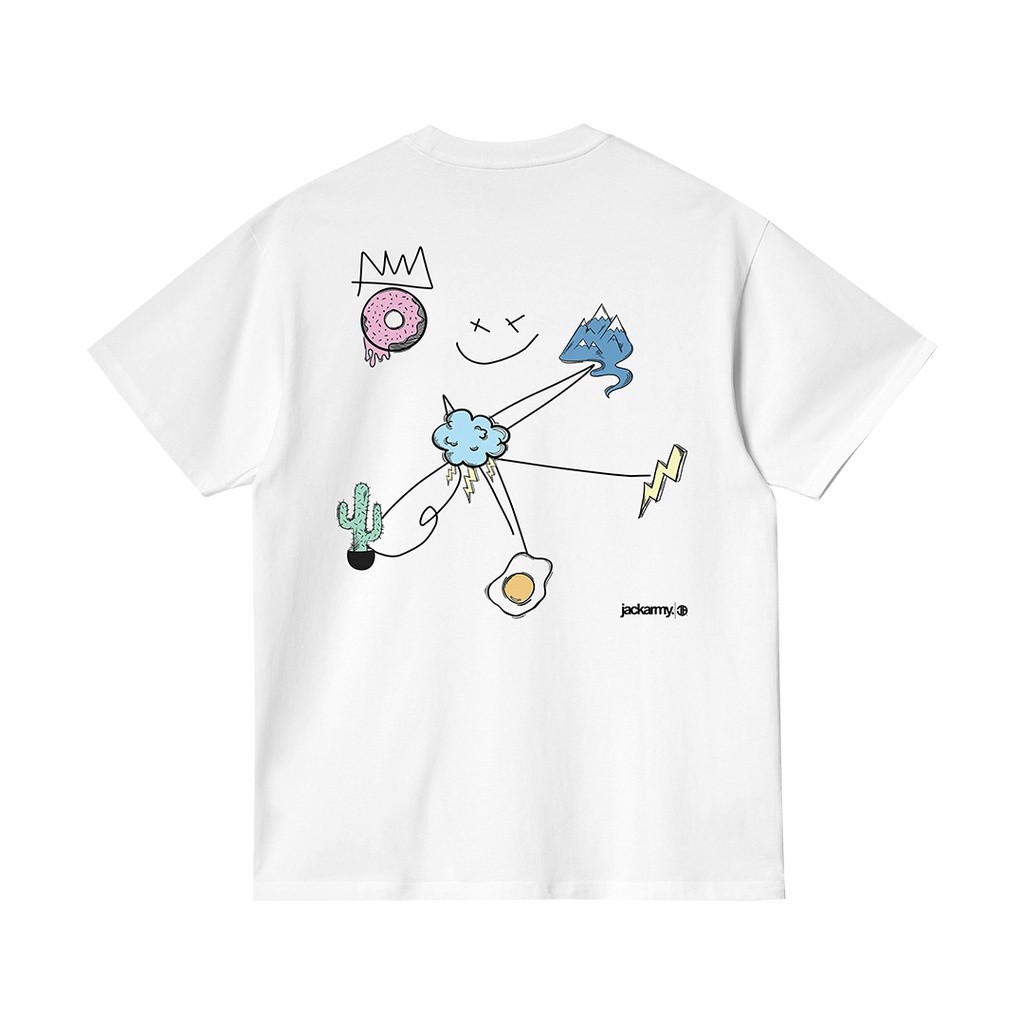 Bosgo Korean Style T-shirt Baju Oversize Pria Putih Distro Lengan Pendek Kaos Pria Wanita Combed 24s c0535