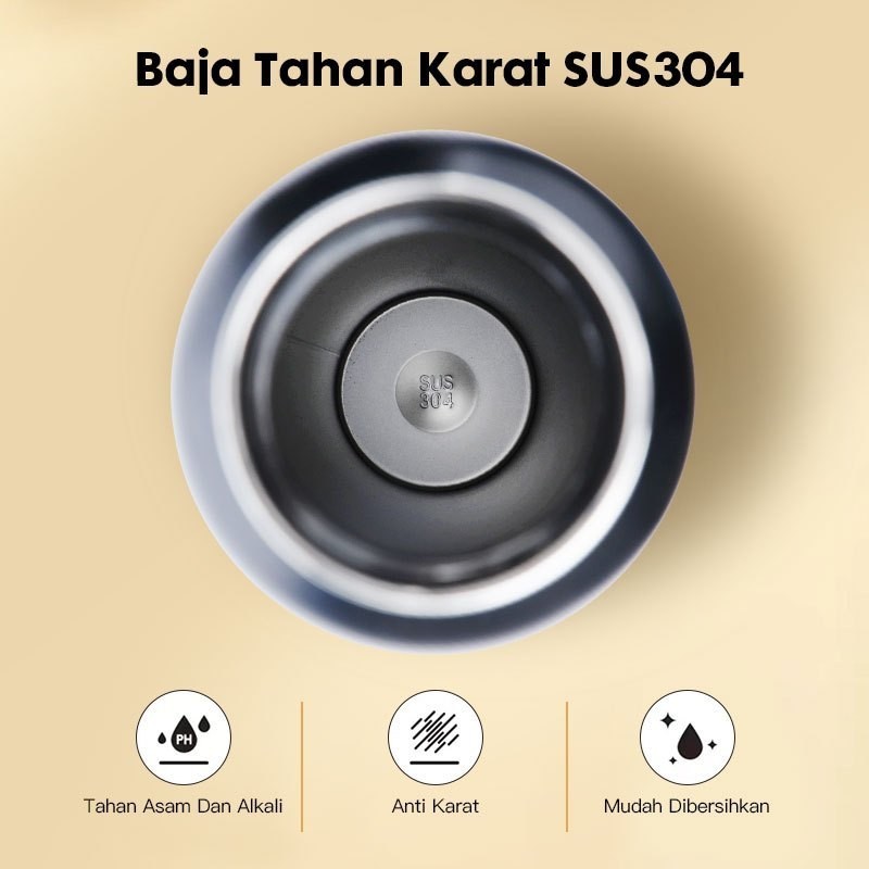 Hoptech - Tumbler Stainless Steel 304 1000ml | Botol Minum Tahan Panas Dan Dingin | Thermos Cup Vacuum