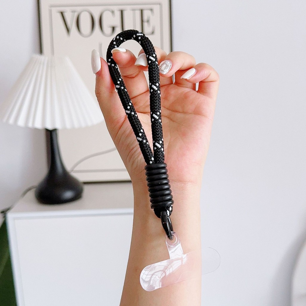 Tali Gantungan Gelang HP Mobile Phone Lanyard Handphone Tangan Pendek Macaron Lanyard Strap Kunci Bahan Silikon Phone Straps & Keychains