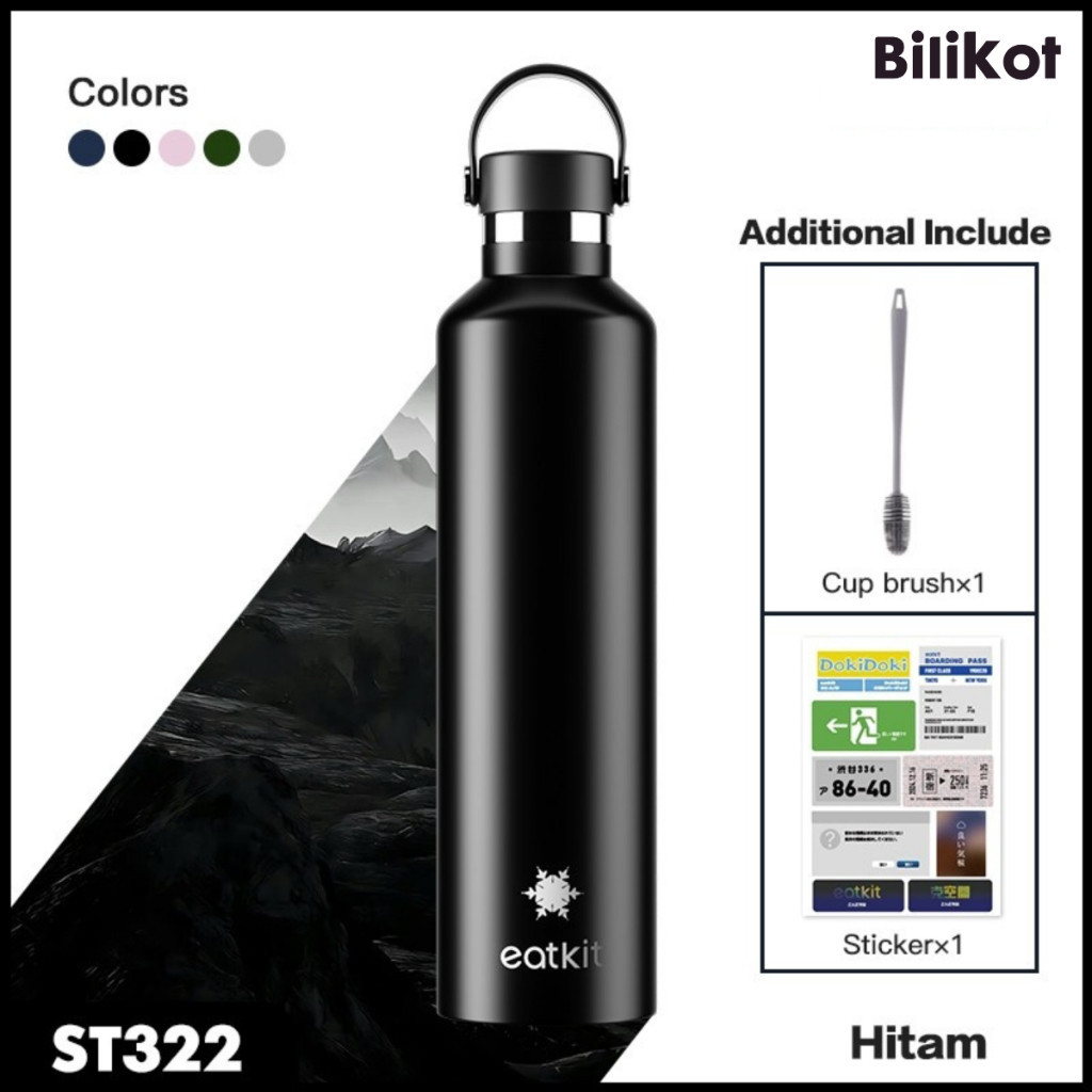 Hoptech - Tumbler Stainless Steel 304 1000ml | Botol Minum Tahan Panas Dan Dingin | Thermos Cup Vacuum