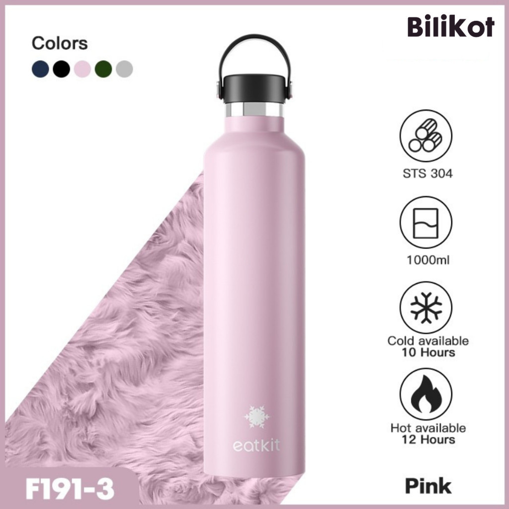 Hoptech - Tumbler Stainless Steel 304 1000ml | Botol Minum Tahan Panas Dan Dingin | Thermos Cup Vacuum