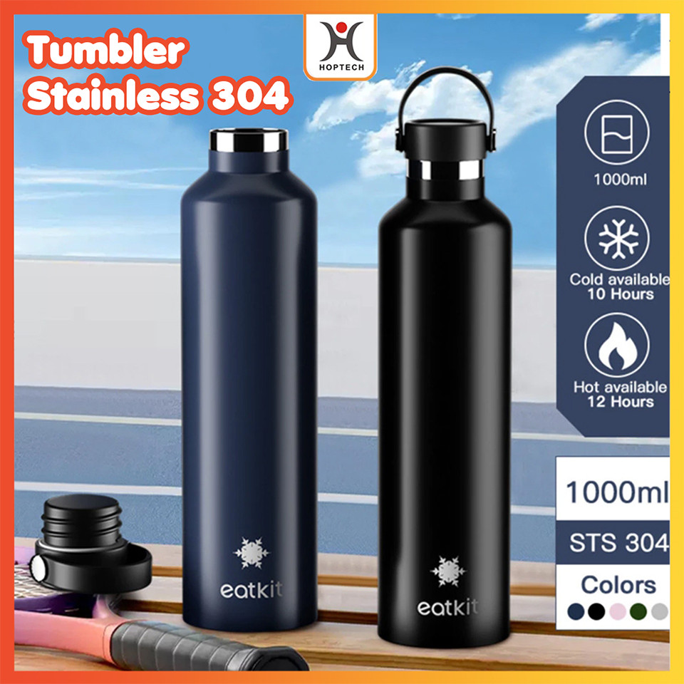 Hoptech - Tumbler Stainless Steel 304 1000ml | Botol Minum Tahan Panas Dan Dingin | Thermos Cup Vacuum