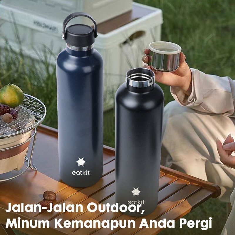 Hoptech - Tumbler Stainless Steel 304 1000ml | Botol Minum Tahan Panas Dan Dingin | Thermos Cup Vacuum