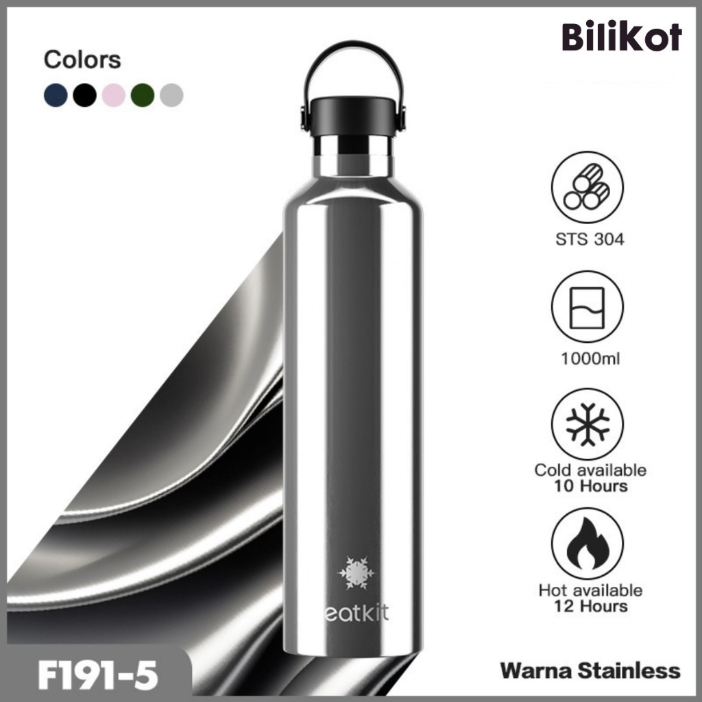 Hoptech - Tumbler Stainless Steel 304 1000ml | Botol Minum Tahan Panas Dan Dingin | Thermos Cup Vacuum